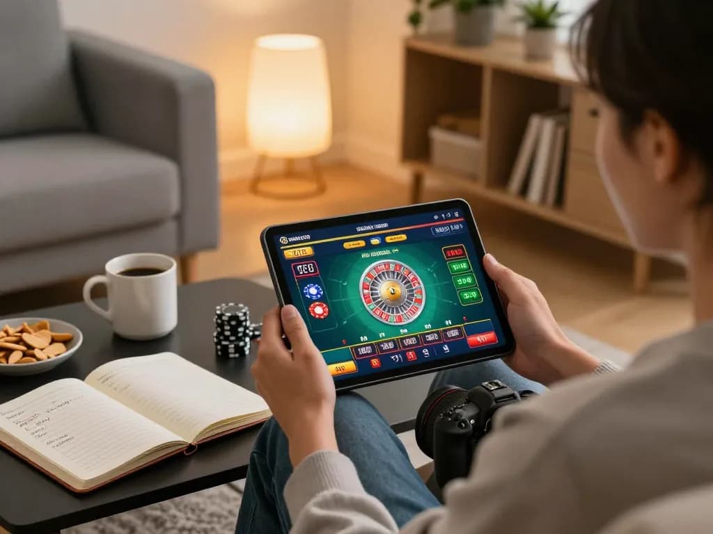 Player engaging in online roulette while using Bl555 for a seamless gambling experience.