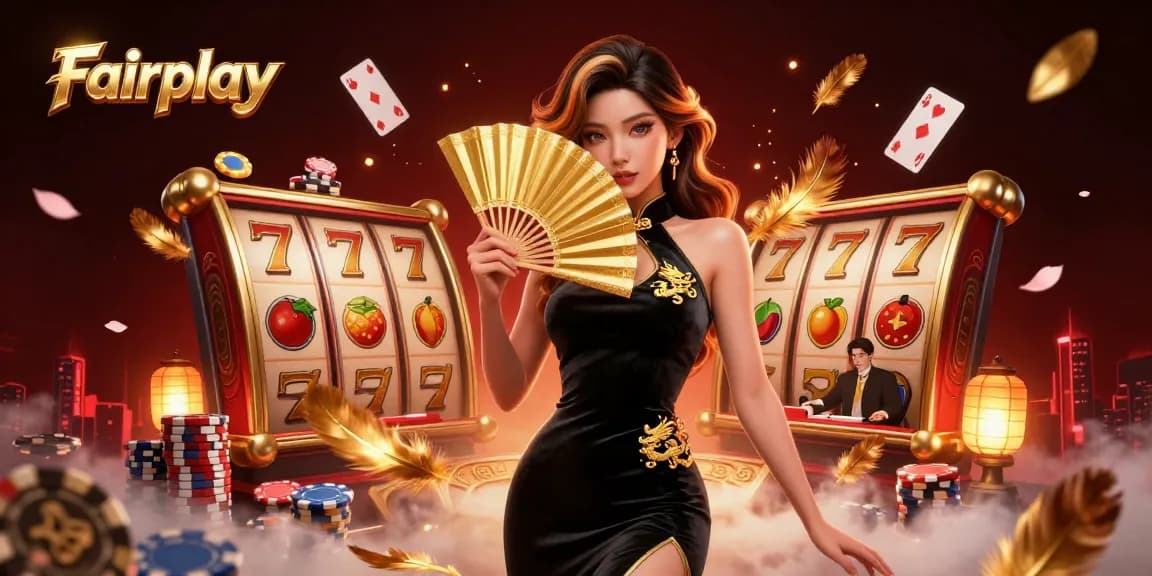 Experience Fairplay with an elegant casino scene featuring stunning visuals and gaming elements.