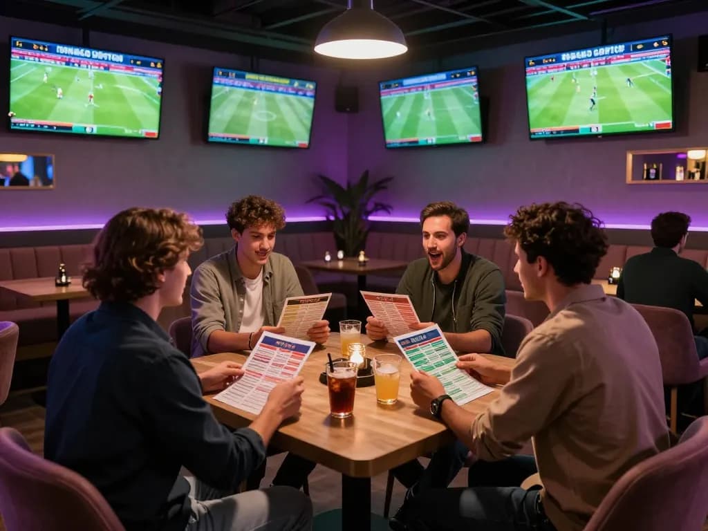 Socolive users enjoying a dynamic sports betting experience in a vibrant lounge.
