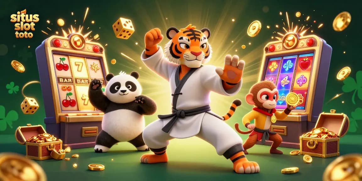 Experience thrilling wins at situs slot toto with lively characters and vibrant casino elements.