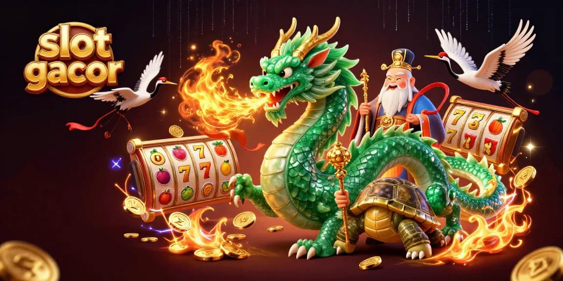Rasakan sensasi slot gacor dengan ilustrasi 3D dinamis yang menampilkan karakter mitos dan elemen kasino.