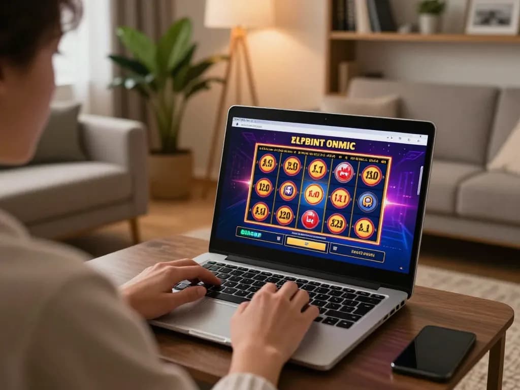 Engaging online gaming moment with đăng ký SC88 on the laptop screen, inviting atmosphere for responsible gambling.