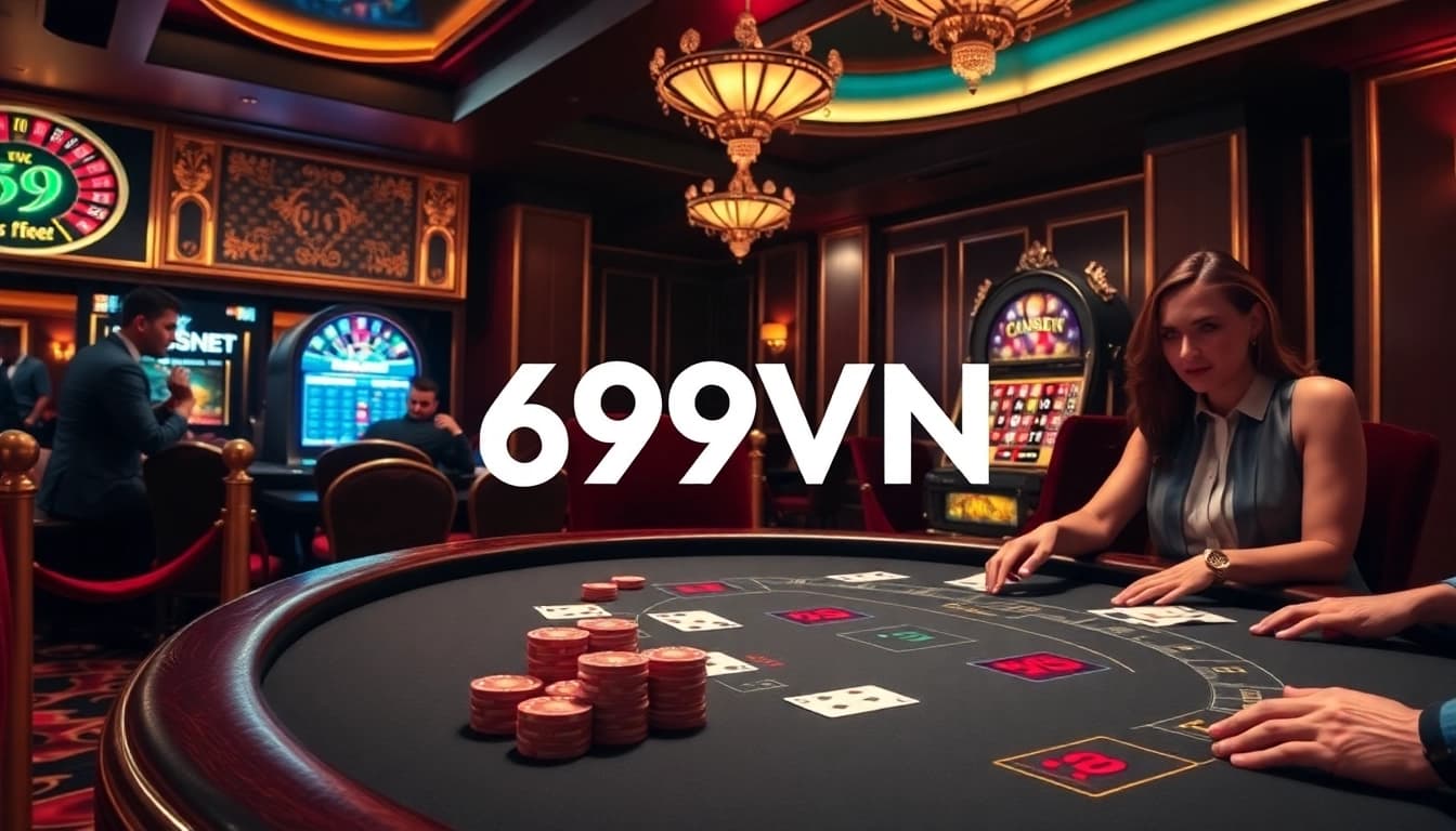 Experience high-stakes gameplay at 69VN casino with vibrant tables and exciting gaming elements.