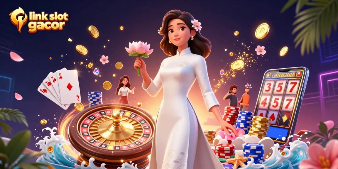 Experience thrilling gameplay with link slot gacor showcasing dazzling coins and dynamic game elements.
