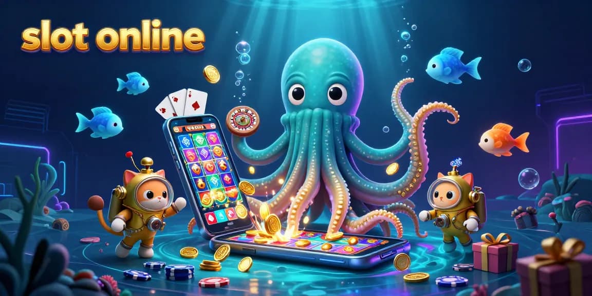 Menangkan slot online dengan kraken raksasa dan ikan luminescent dalam permainan penuh warna.