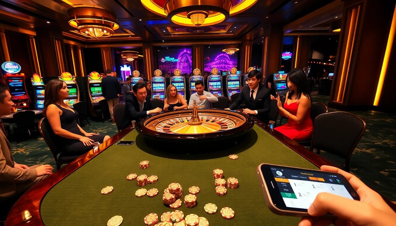 Experience thrilling gameplay at rr 88 casino with vibrant roulette table and engaging players.