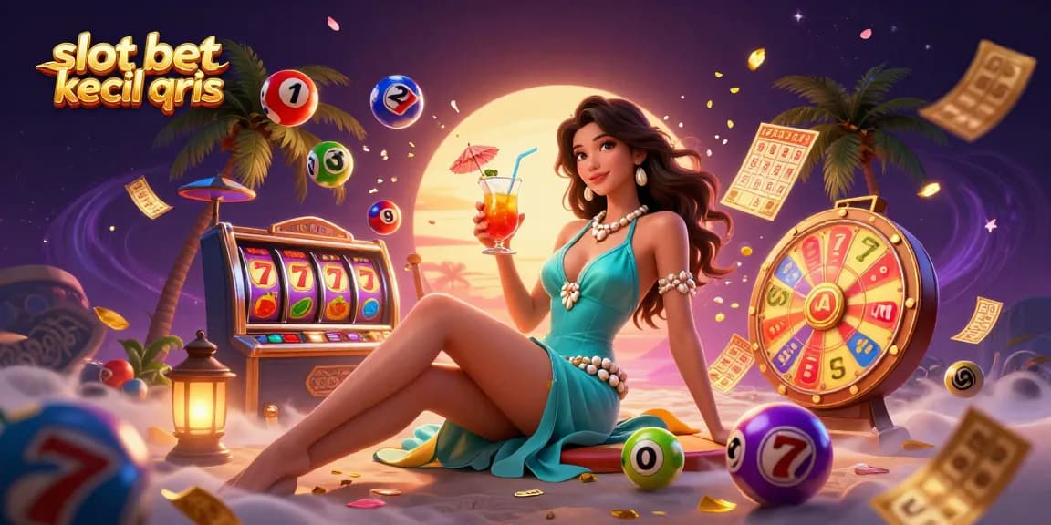 Experience thrilling gameplay with slot bet kecil qris, featuring dynamic scenes of slots and vibrant casino elements.