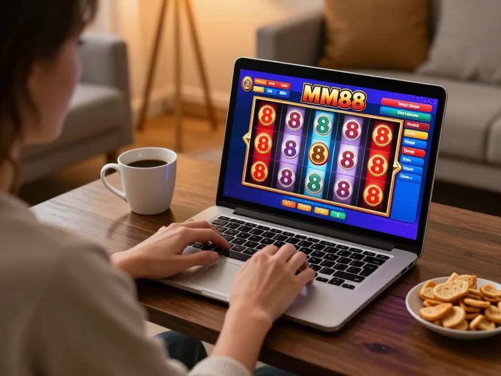 Engaging in MM88 online slots from a cozy home setting for exciting gaming