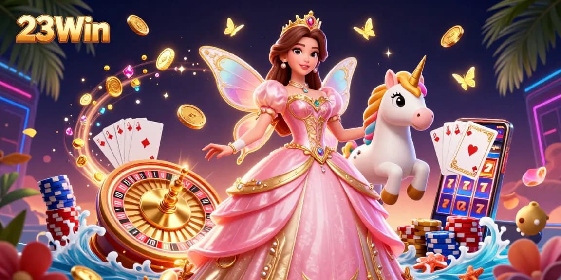 Experience exciting gameplay at 23Win with vibrant characters and dynamic casino elements.