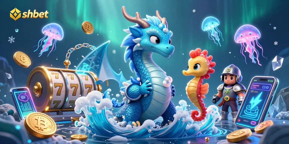 Experience thrilling gameplay at shbet with a vibrant underwater scene featuring a dragon, knight, and jellyfish.