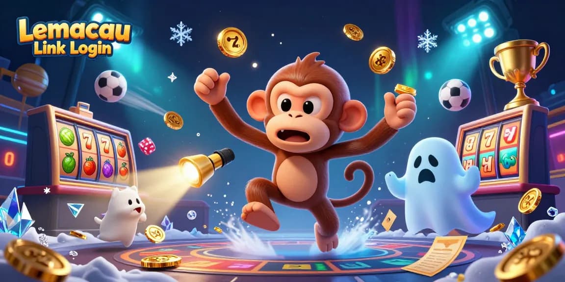 Engage with the Lemacau Link Login for thrilling casino experiences amidst a surreal gaming scene.