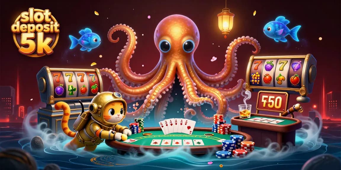 Experience the thrill of the slot deposit 5k scene with colorful game elements and captivating characters.