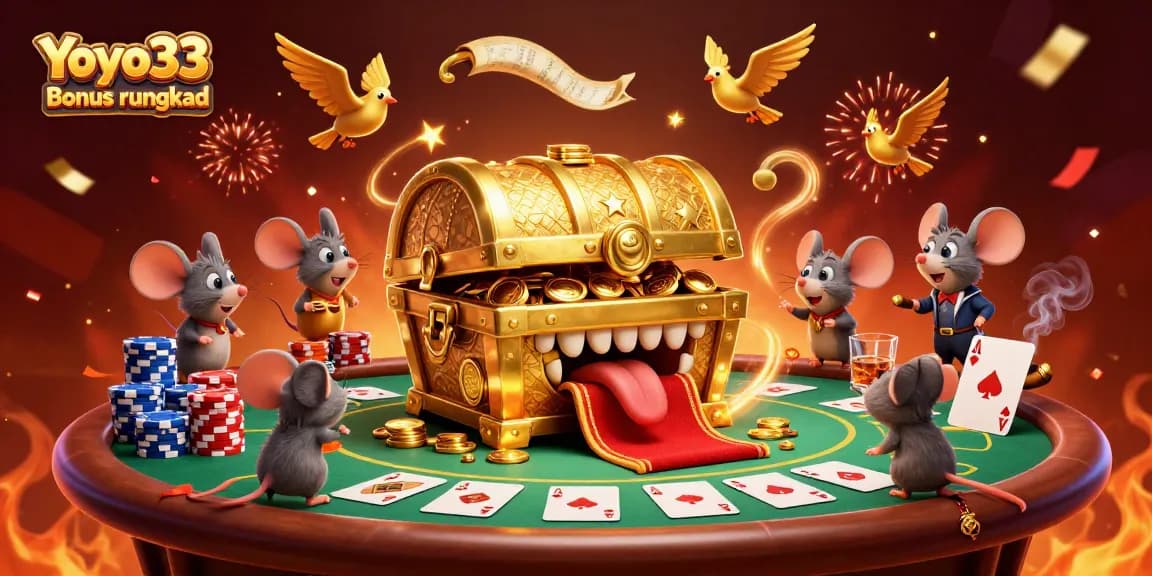 Join the adventure with the Yoyo33 Bonus rungkad at a vibrant poker showdown filled with treasures!