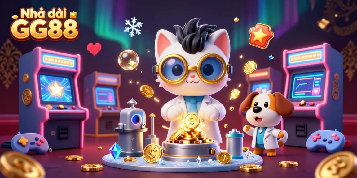 Engage with Nhà cái GG88's exciting gaming experience featuring vibrant casino-themed elements.