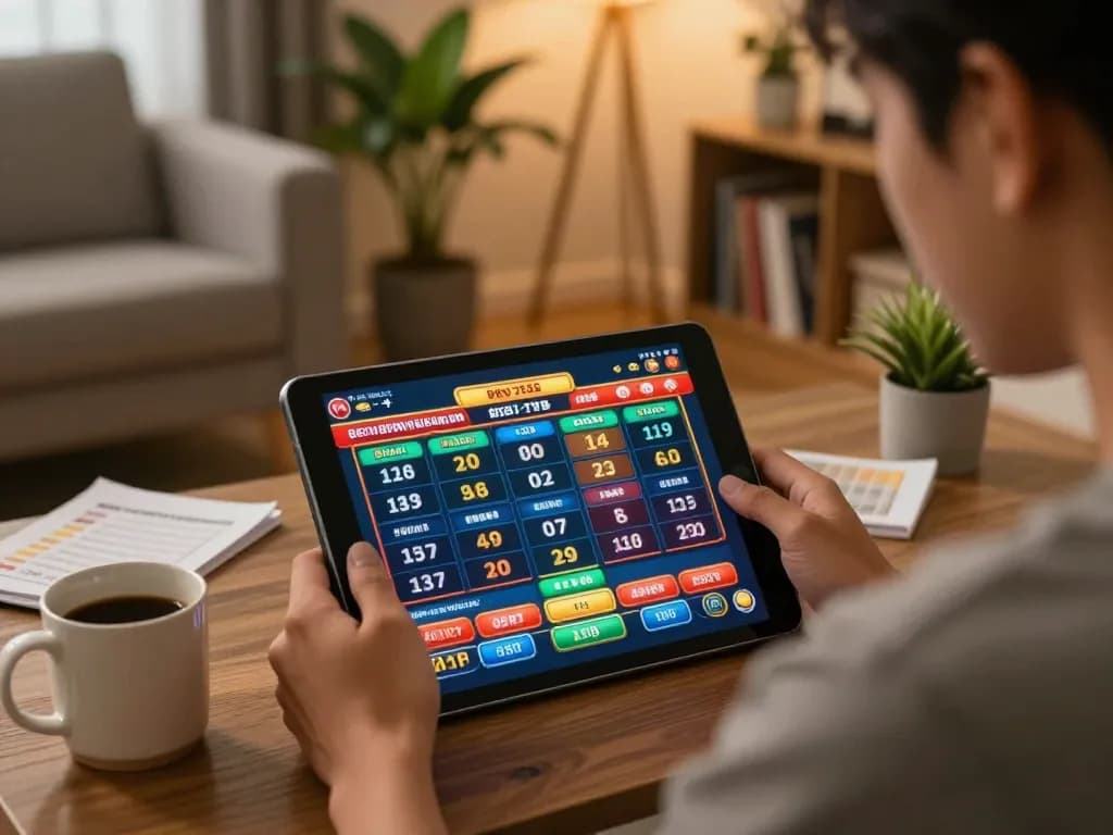 Pemain yang terlibat memasang taruhan di bandar togel selama sesi permainan online dengan catatan strategi terlihat