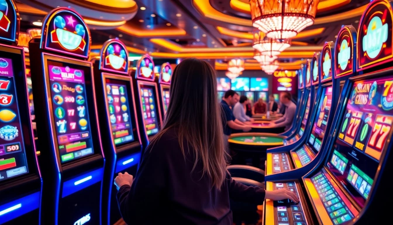 Experience the thrill of victory with slot777 login at a vibrant casino slot machine.