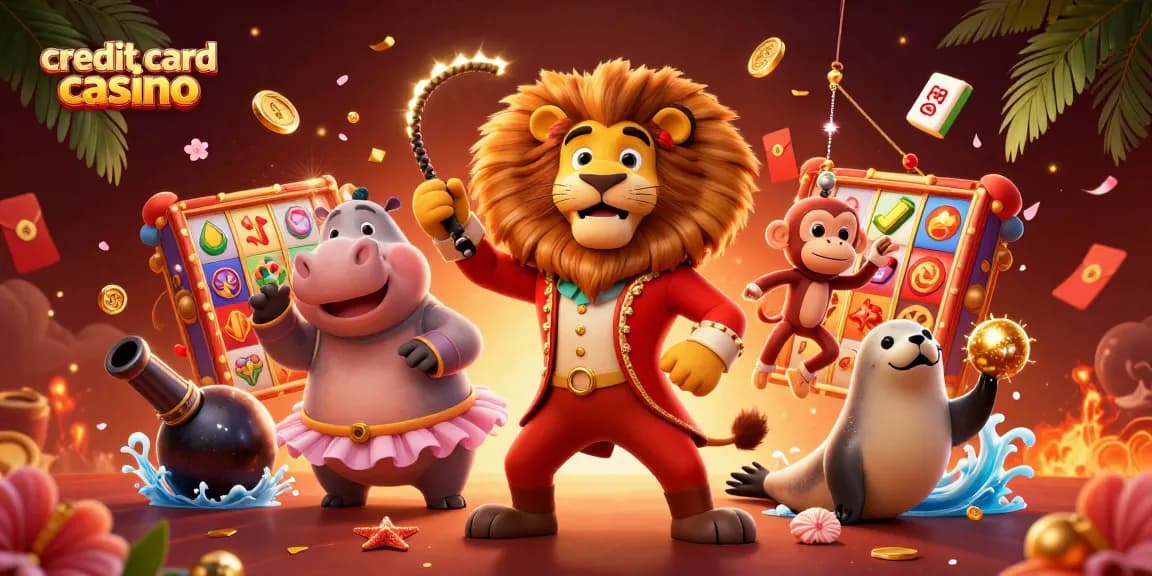 Experience the thrill of a credit card casino with lively characters and exciting gaming elements.
