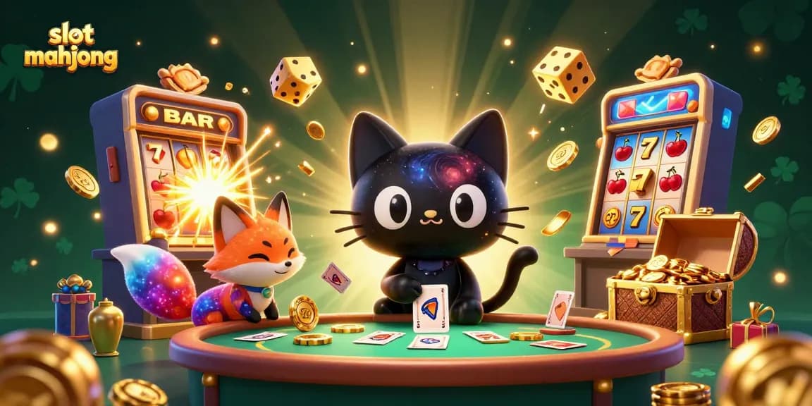 Experience exciting slot mahjong gameplay with immersive cosmic casino elements.