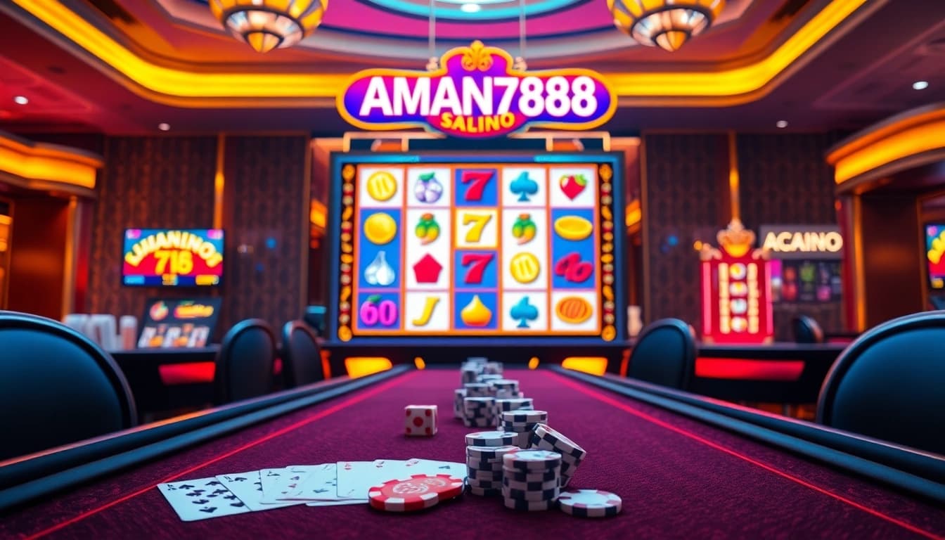 Rasakan sensasi kemenangan di AMAN788 dengan slot yang berwarna-warni dan antarmuka kasino yang mengundang.
