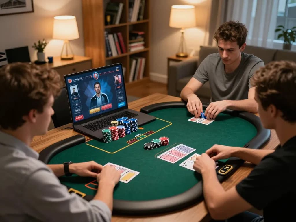 Engage in online poker with dash88 players during an exciting game session at home.