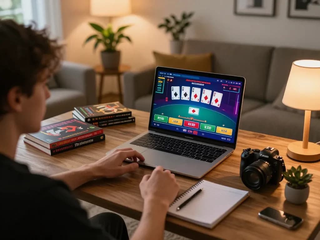 Player enjoying live dealer blackjack at BCX88 online casino from home