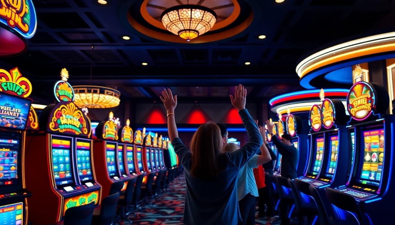雷神2測試版的賭場場景中，玩家慶祝勝利，氛圍熱烈。