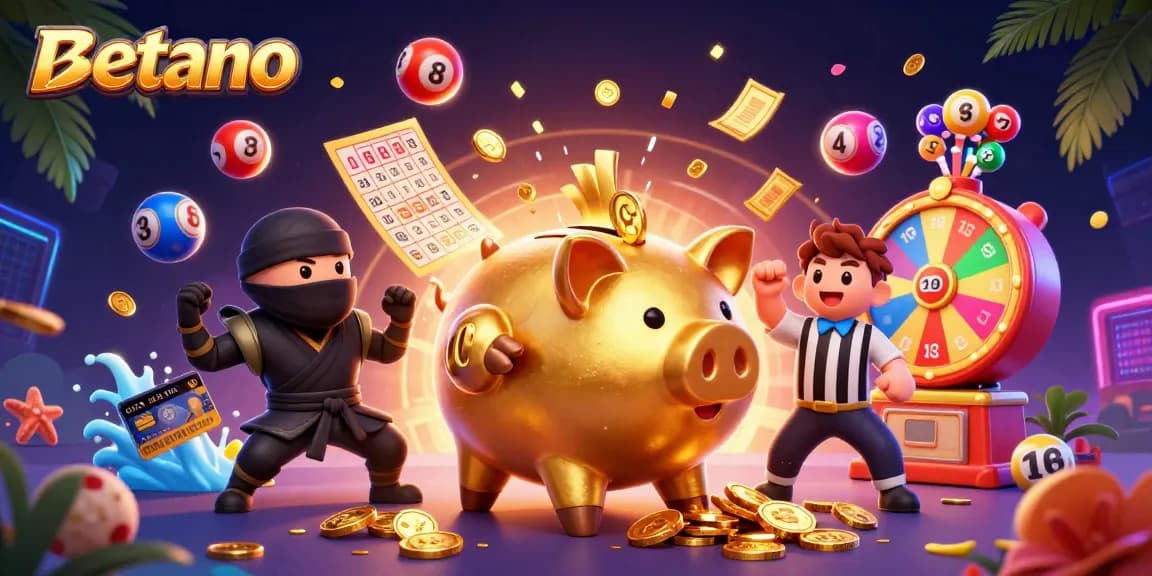 Experience thrilling bets with Betano in this vibrant 3D casino scene full of action and excitement.