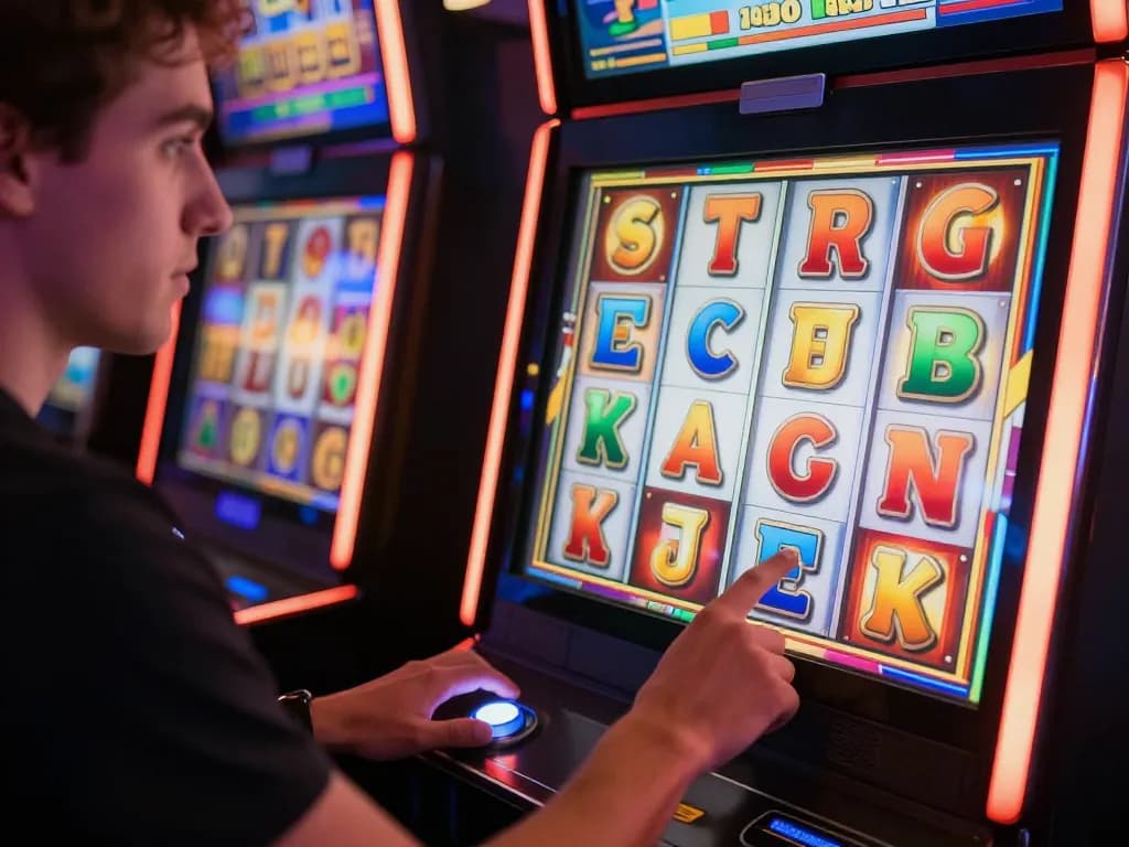 Player activating link slot for exciting wins on colorful online casino slots interface.