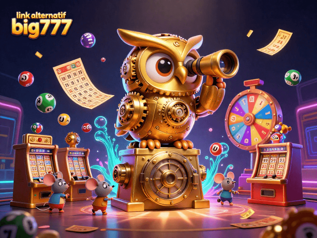Engage with link alternatif big777 through a vibrant casino scene filled with dynamic gaming elements.