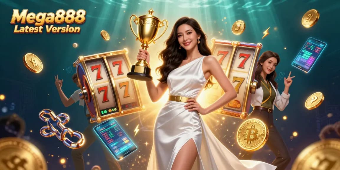 Experience the thrill of Mega888 Latest Version with 3D slot reels and jackpot excitement.