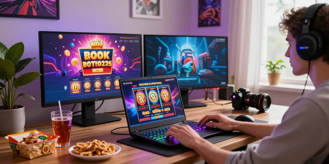 Best new online casinos displayed on a vibrant gaming screen with player engaged in action.