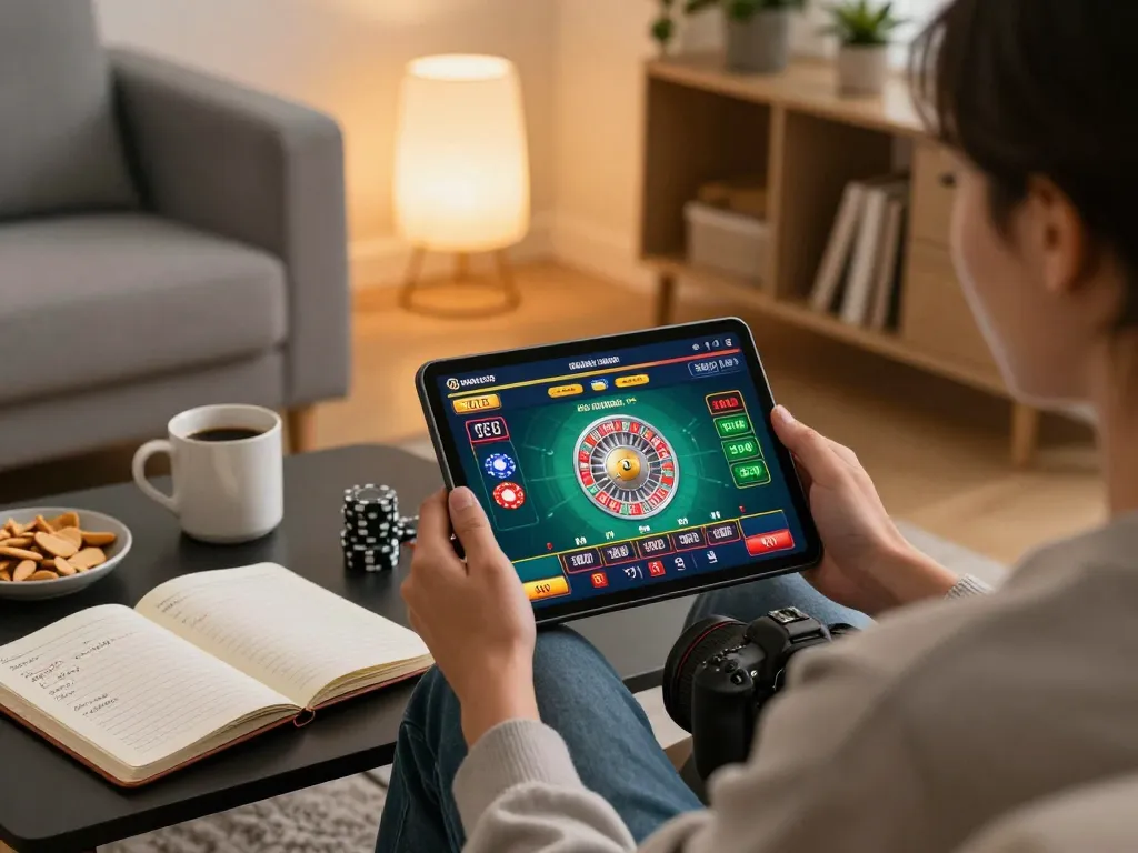 Player engaging in online roulette while using Bl555 for a seamless gambling experience.