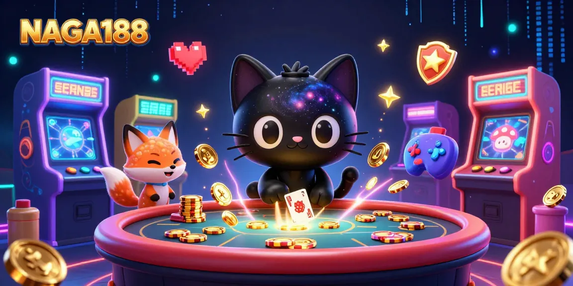 Taruhan seru di NAGA188 dengan kucing lubang hitam yang menarik chip emas dan kartu