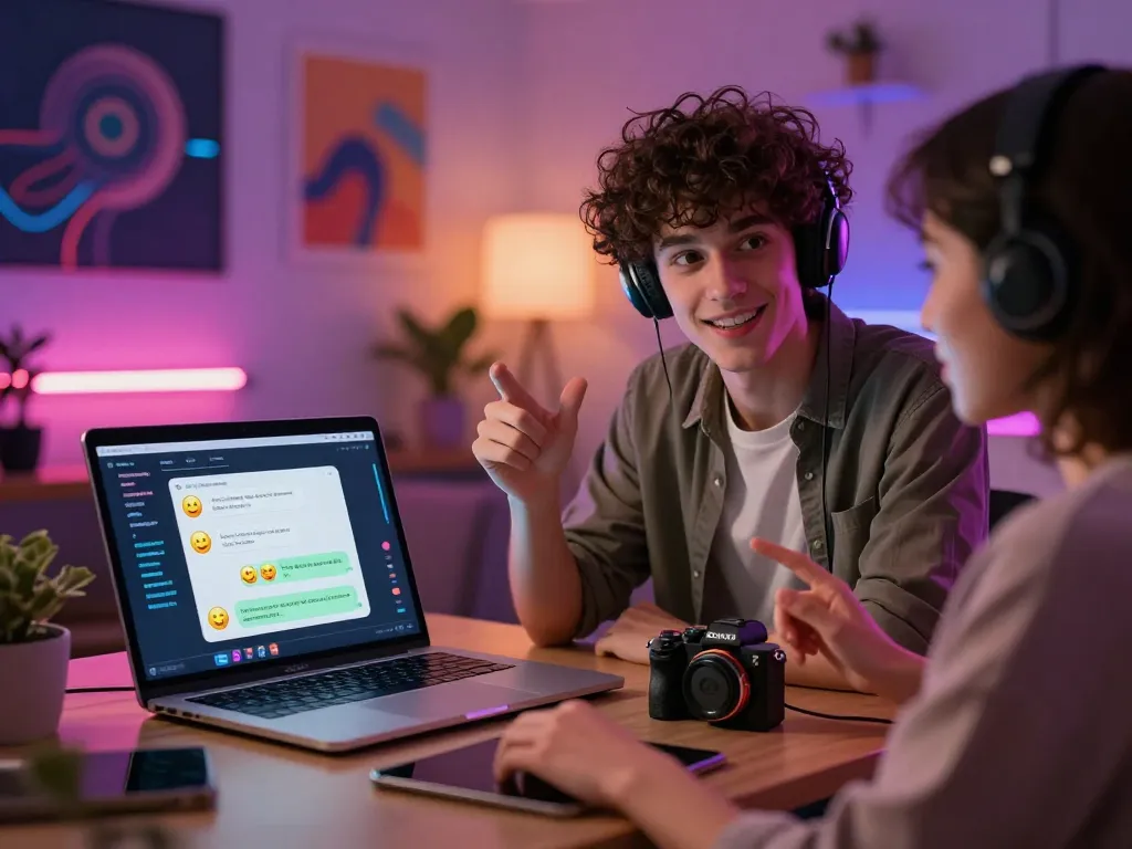 NSFW AI character engaging user in playful chat on modern interface
