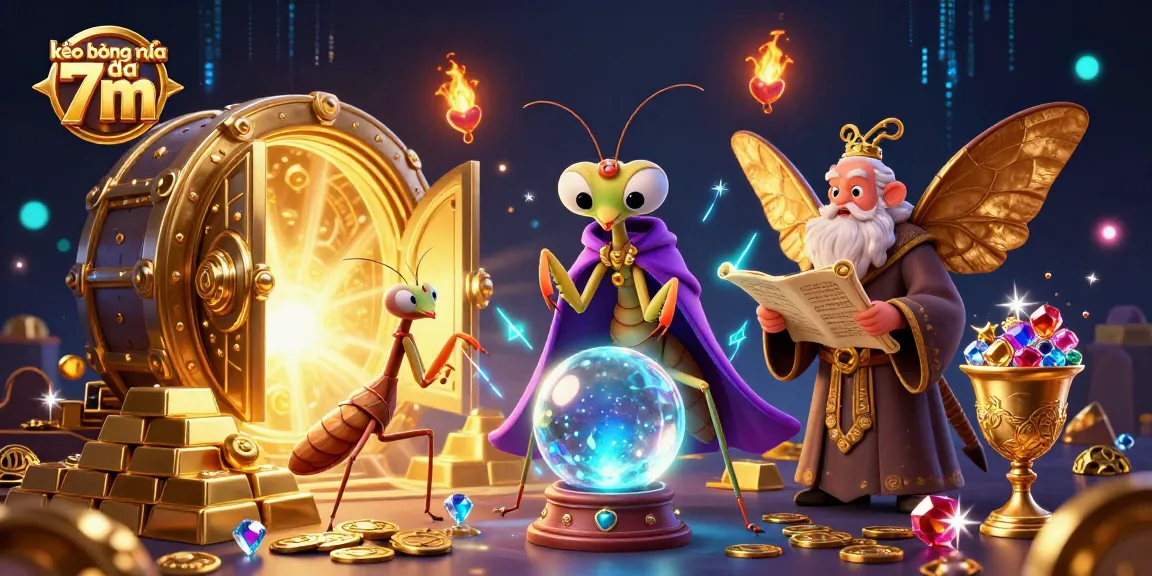 Engage with the thrilling kèo bóng đá 7m experience, showcasing vibrant fortune-telling elements surrounded by captivating gambling treasures.