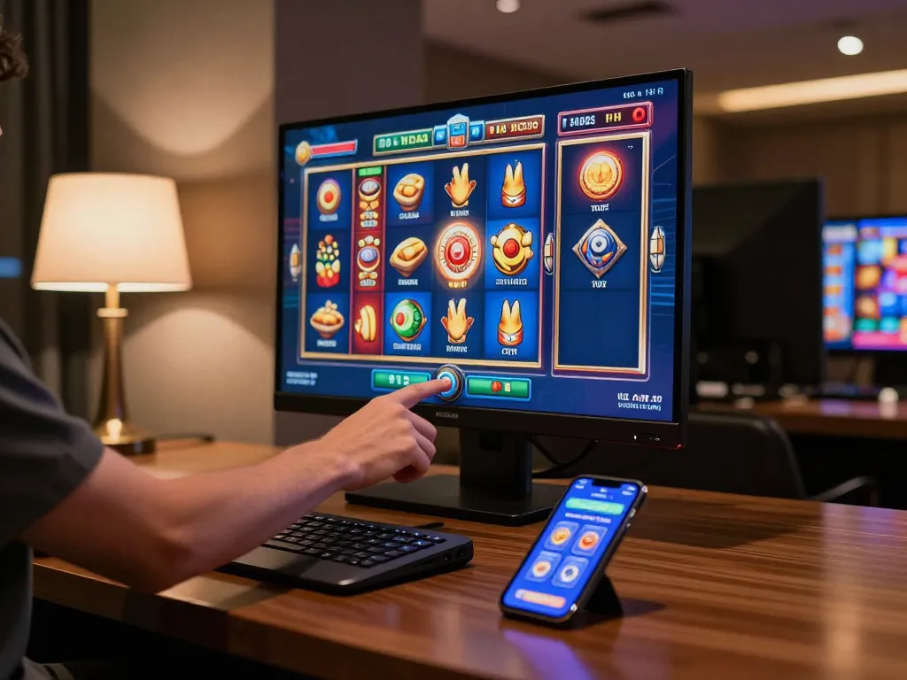 Engaging in thrilling slot games at Jilipinas online casino, highlighting the excitement of gaming.