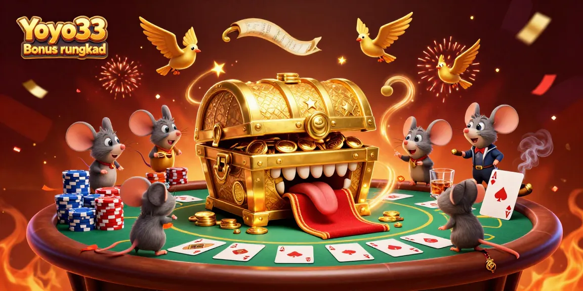 Join the adventure with the Yoyo33 Bonus rungkad at a vibrant poker showdown filled with treasures!