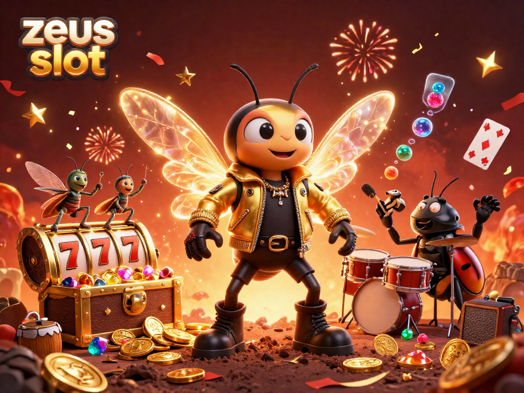 Experience the thrill of zeus slot with explosive winnings and vibrant animations in this stunning casino artwork.