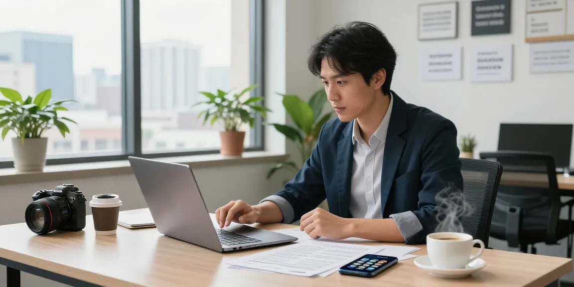 Exploring options to buy a small business in a modern office.