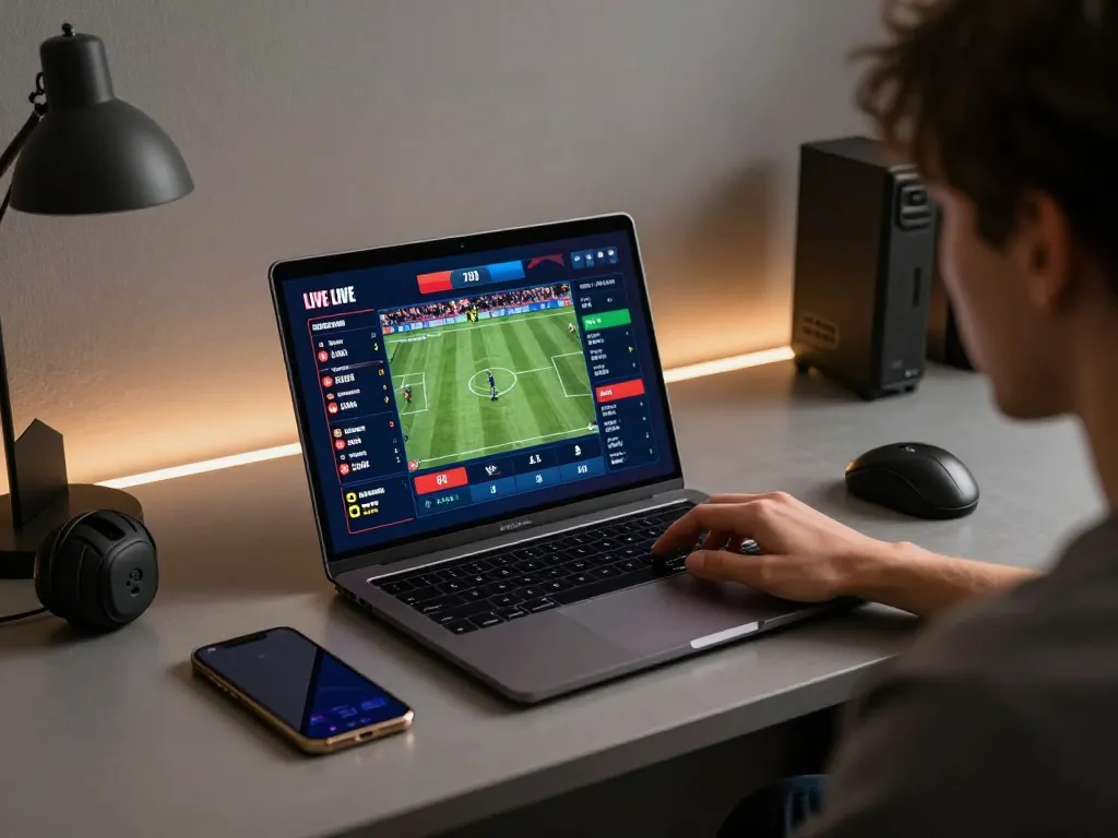 PHDREAM6268 user placing bets live on a sleek laptop, showcasing a premium online gaming experience.