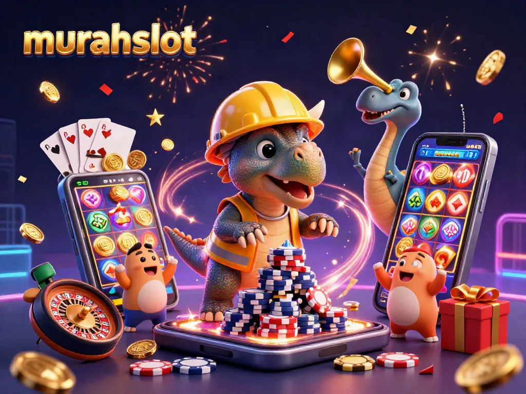 Permainan murahslot dengan triceratops dan parasaurolophus merayakan jackpot di kasino