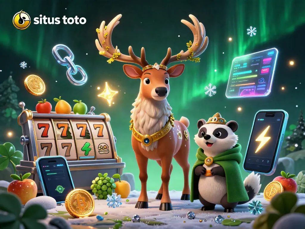 Experience situs toto with dynamic slot reels and mystical characters in a vibrant 3D casino world.