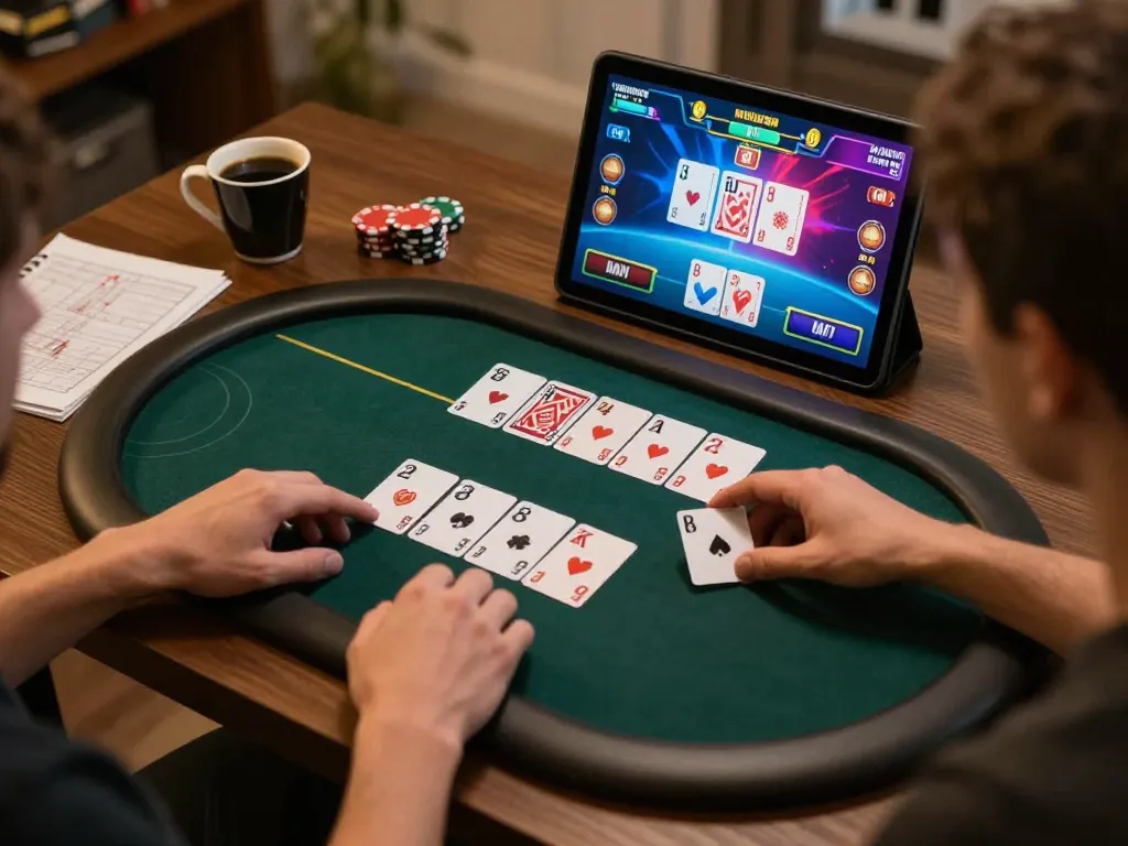 B52 online poker gameplay session showing immersive strategy in a cozy setting.