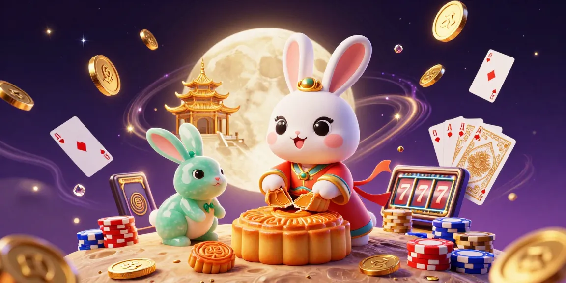 Win big at RED88 with the moon rabbit pounding golden mooncakes and poker chips!