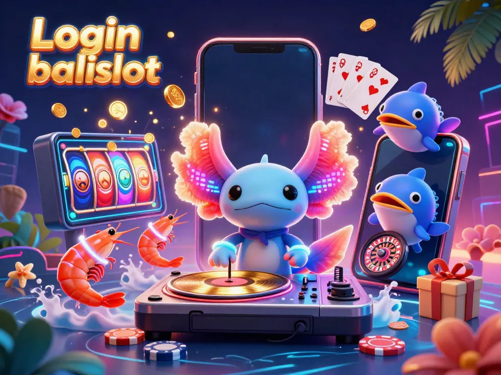 Experience the vibrant energy of Login balislot with colorful casino characters and dynamic game elements.
