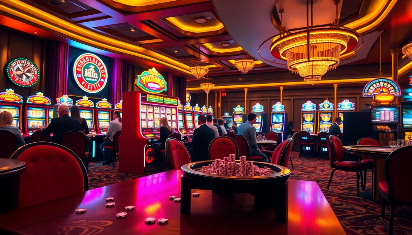 Play on an idn slot machine showcasing vibrant colors and luxury casino elements.