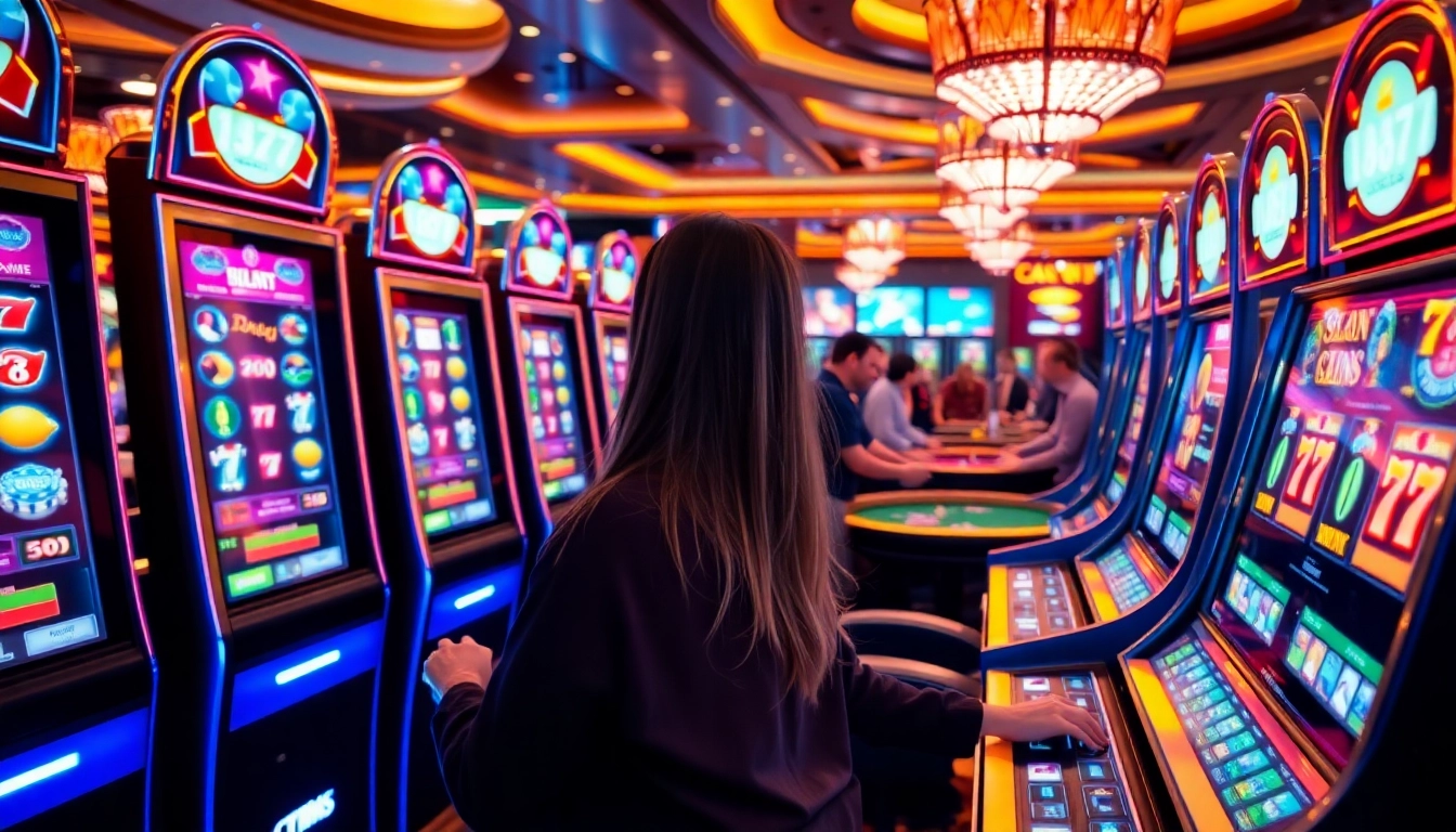 Experience the thrill of victory with slot777 login at a vibrant casino slot machine.