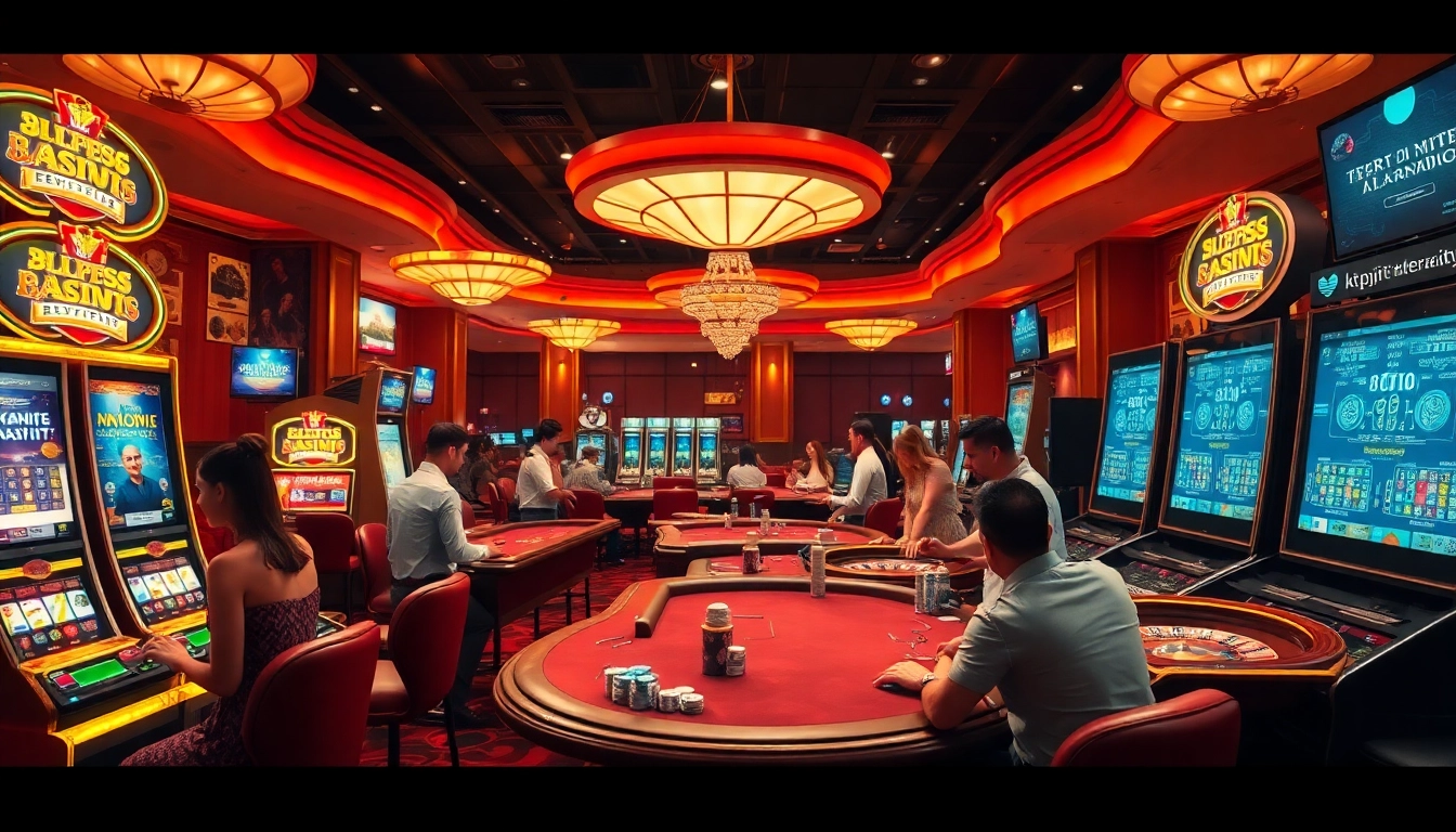 KTPJITU alternatif showcases a vibrant casino scene with players engaged in thrilling slot games and roulette.